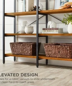 Best Choice Products 55in Storage Bookshelf for Living Room, Walkway w/ Industrial, Elevated Design -Bookshelves Sales Shop unnamed file 4330