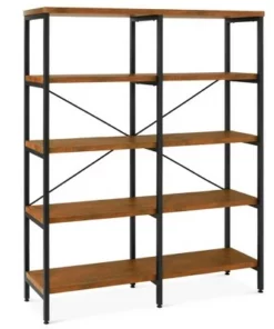 Best Choice Products 55in Storage Bookshelf for Living Room, Walkway w/ Industrial, Elevated Design -Bookshelves Sales Shop unnamed file 4335