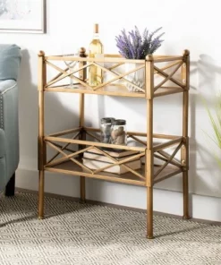 31" Decorative Bookshelf - Safavieh Gold