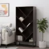 65" Bucy Modern Industrial 6 Shelf V Bookcase - Christopher Knight Home Dark Gray/black