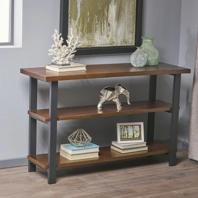 29.5" Fredrico Industrial Book Case Dark Brown - Christopher Knight Home 3 29.5" Fredrico Industrial Book Case Dark Brown - Christopher Knight Home