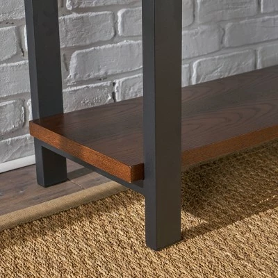 29.5" Fredrico Industrial Book Case Dark Brown - Christopher Knight Home 5 29.5" Fredrico Industrial Book Case Dark Brown - Christopher Knight Home - Image 3