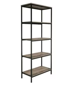 Lavish Home 5-Tier Open Industrial Style Wooden Bookshelf, Gray Woodgrain 13 Lavish Home 5-Tier Open Industrial Style Wooden Bookshelf, Gray Woodgrain -Bookshelves Sales Shop unnamed file 4374