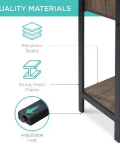 Best Choice Products Storage Bookshelf for Living Room, Walkway w/ Enclosed Cabinet, Elevated Design -Bookshelves Sales Shop unnamed file 4387