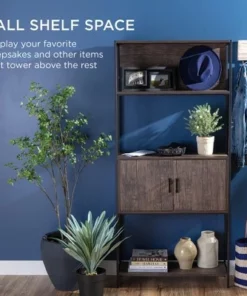 Best Choice Products Storage Bookshelf for Living Room, Walkway w/ Enclosed Cabinet, Elevated Design -Bookshelves Sales Shop unnamed file 4388