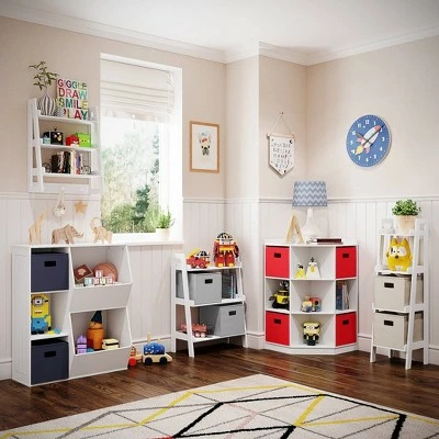 RiverRidge Home Kids' 3 Cubby with 2 Veggie Bin Floor Cabinet White - RiverRidge 8 RiverRidge Home Kids' 3 Cubby with 2 Veggie Bin Floor Cabinet White - RiverRidge - Image 6