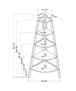 63.25" Lynch 5 Shelf Corner Bookcase - HOMES: Inside + Out White -Bookshelves Sales Shop unnamed file 4423