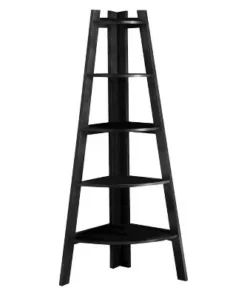 63.25" Lynch 5 Shelf Corner Bookcase - HOMES: Inside + Out White -Bookshelves Sales Shop unnamed file 4425