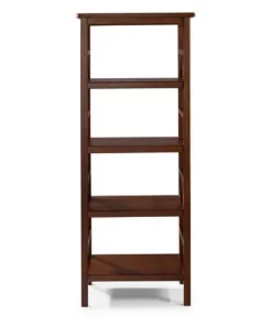 Titian 4 Shelf Bookcase - Linon Brown