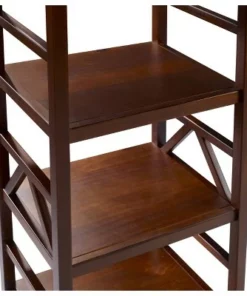Titian 4 Shelf Bookcase - Linon Brown -Bookshelves Sales Shop unnamed file 4436