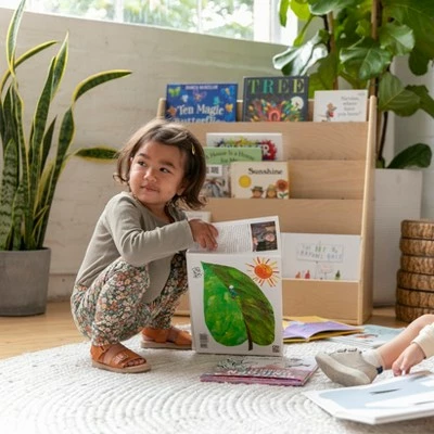 ECR4Kids Birch Hardwood Single-Sided Bookcase Display Stand for Kids, 5 Shelves, Natural Finish 6 ECR4Kids Birch Hardwood Single-Sided Bookcase Display Stand for Kids, 5 Shelves, Natural Finish - Image 4