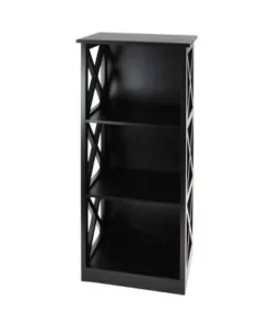 Contemporary 3 Tier Wooden Shelf - Olivia & May Black -Bookshelves Sales Shop unnamed file 4471