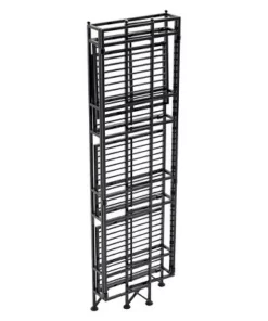 45" 4 Tier Folding Metal Shelf Black - Breighton Home