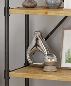 Greenwood Industrial Iron Four Shelf Bookcase - Christopher Knight Home Gray/pewter Finish -Bookshelves Sales Shop unnamed file 4487