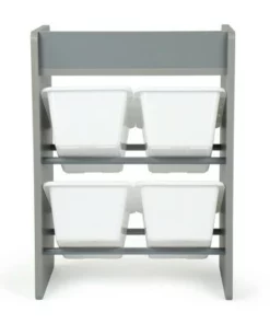 Kids' End Table Nightstand with 4 Storage Bins - Humble Crew Natural/white -Bookshelves Sales Shop unnamed file 45