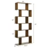 Costway 1/2 PCS 6 Tier S-Shaped Bookshelf Storage Display Bookcase Z-Shelf Coffee -Bookshelves Sales Shop unnamed file 450