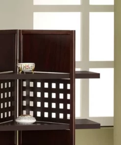 4 Panel Book Shelves Room Divider Walnut - Ore International -Bookshelves Sales Shop unnamed file 4522