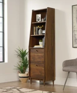 70" Harvey Park Narrow Bookshelf Walnut - Sauder