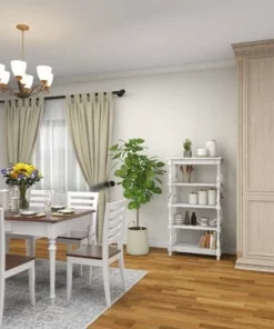 55" Metal and Wood 5 Tiered Wall Shelf White - Olivia & May -Bookshelves Sales Shop unnamed file 4537