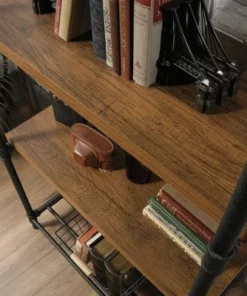 76" Tall Iron City Bookshelf Checked Oak - Sauder -Bookshelves Sales Shop unnamed file 4545