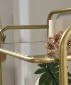 63" Coral Cape Bookcase with Metal and Glass Satin Gold - Sauder 14 63" Coral Cape Bookcase with Metal and Glass Satin Gold - Sauder -Bookshelves Sales Shop unnamed file 4550