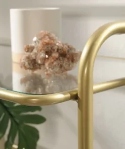 63" Coral Cape Bookcase with Metal and Glass Satin Gold - Sauder 16 63" Coral Cape Bookcase with Metal and Glass Satin Gold - Sauder -Bookshelves Sales Shop unnamed file 4552