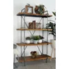 67" Metal and Wood 4 Tier Shelf Dark Brown - Olivia & May -Bookshelves Sales Shop unnamed file 4566