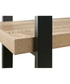 55" Bourbon Foundry 4 Tier Bookshelf Wood and Black Steel Oak - OneSpace -Bookshelves Sales Shop unnamed file 4577