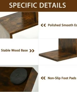 Costway 1/2 PCS 6 Tier S-Shaped Bookshelf Storage Display Bookcase Z-Shelf Coffee 21 Costway 1/2 PCS 6 Tier S-Shaped Bookshelf Storage Display Bookcase Z-Shelf Coffee -Bookshelves Sales Shop unnamed file 458