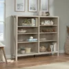 47.63" Pacific View Vertical Bookcase with 4 Adjustable Shelves Chalked Chestnut - Sauder