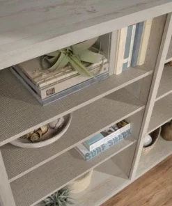 47.63" Pacific View Vertical Bookcase with 4 Adjustable Shelves Chalked Chestnut - Sauder -Bookshelves Sales Shop unnamed file 4591