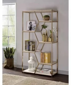 72" Otum 7 Shelf Bookcase - HOMES: Inside + Out Silver