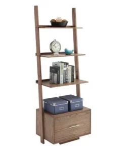 69" Savannah Mid-Century Modern Flip Top End Table Mahogany - Breighton Home