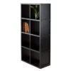 53"Timothy Shelf 4X2 Slots Black - Winsome