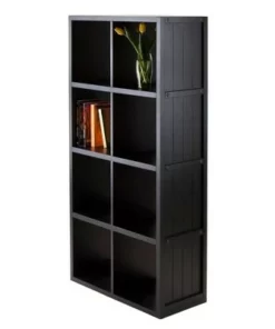 53"Timothy Shelf 4X2 Slots Black - Winsome