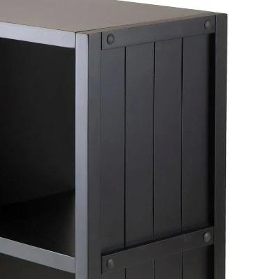 53"Timothy Shelf 4X2 Slots Black - Winsome 4 53"Timothy Shelf 4X2 Slots Black - Winsome - Image 2
