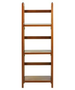 38" 3-Shelf Folding Bookcase - Flora Home Walnut -Bookshelves Sales Shop unnamed file 4650