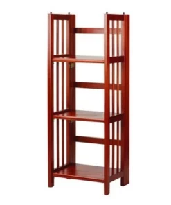 38" 3-Shelf Folding Bookcase - Flora Home Walnut -Bookshelves Sales Shop unnamed file 4651
