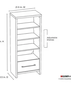 ClosetMaid 165100 Decorative Storage Tower Bookcase with Drawer, White (2 Pack) -Bookshelves Sales Shop unnamed file 4655