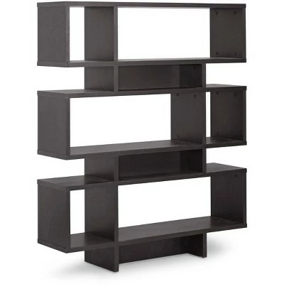 Cassidy 52.6" 6 Level Modern Bookshelf Dark Brown - Baxton Studio 3 Cassidy 52.6" 6 Level Modern Bookshelf Dark Brown - Baxton Studio