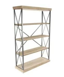 Olivia & May 72" Farmhouse 4 Tier Shelf Brown - Olivia & May