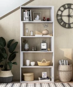 70.75" Montalva 5 Shelf Bookcase White Oak - HOMES: Inside + Out -Bookshelves Sales Shop unnamed file 4665