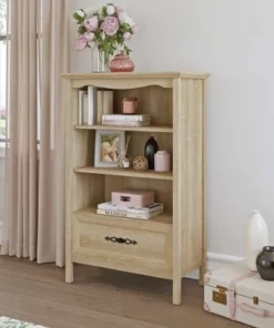 51.41" 2 Open Shelves Adaline Café Vertical Bookcase with Storage Orchard Oak - Sauder