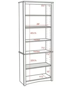 6 Shelf Bookcase Espresso - Prepac -Bookshelves Sales Shop unnamed file 4681