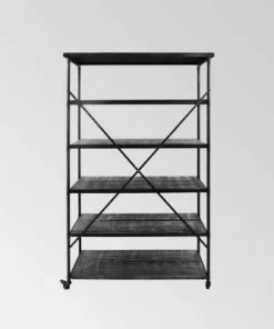 68" Farrells Industrial 5 Shelf Bookcase Gray - Christopher Knight Home 8 68" Farrells Industrial 5 Shelf Bookcase Gray - Christopher Knight Home -Bookshelves Sales Shop unnamed file 4688