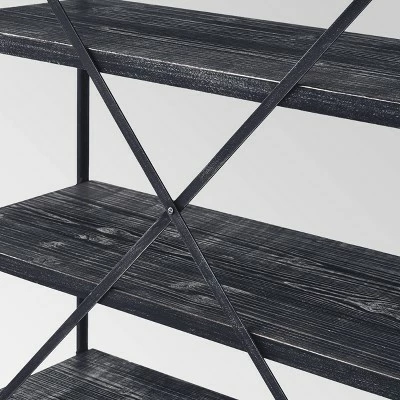 68" Farrells Industrial 5 Shelf Bookcase Gray - Christopher Knight Home 5 68" Farrells Industrial 5 Shelf Bookcase Gray - Christopher Knight Home - Image 3