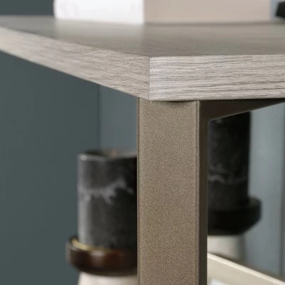 63.38" 5 Shelves Center City Vertical Bookcase Champagne Oak - Sauder 4 63.38" 5 Shelves Center City Vertical Bookcase Champagne Oak - Sauder - Image 2