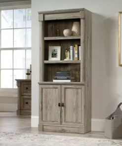72" Palladia Library with Doors Split Oak - Sauder