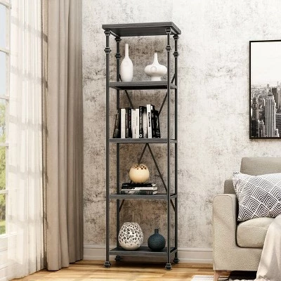 72.5" Hampden Industrial 4 Shelf Bookcase Gray - Christopher Knight Home 3 72.5" Hampden Industrial 4 Shelf Bookcase Gray - Christopher Knight Home