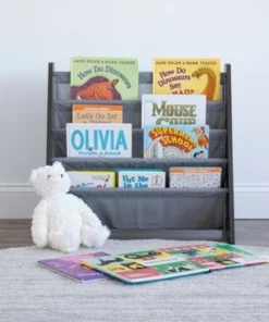 Sumatra Kids' Bookshelf 4 Tier Book Organizer Espresso/Gray - Humble Crew -Bookshelves Sales Shop unnamed file 471